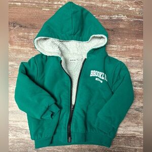 SHEIN | VGUC Fleece Lined Zip Hoodie Brooklyn, 18-24 Months